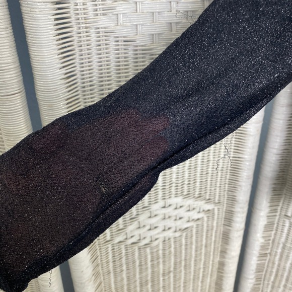 Scoop! Y2K Geisha Print Top Black Sheer Sleeve Orange Graphic Retro Novelty M - Picture 7 of 11